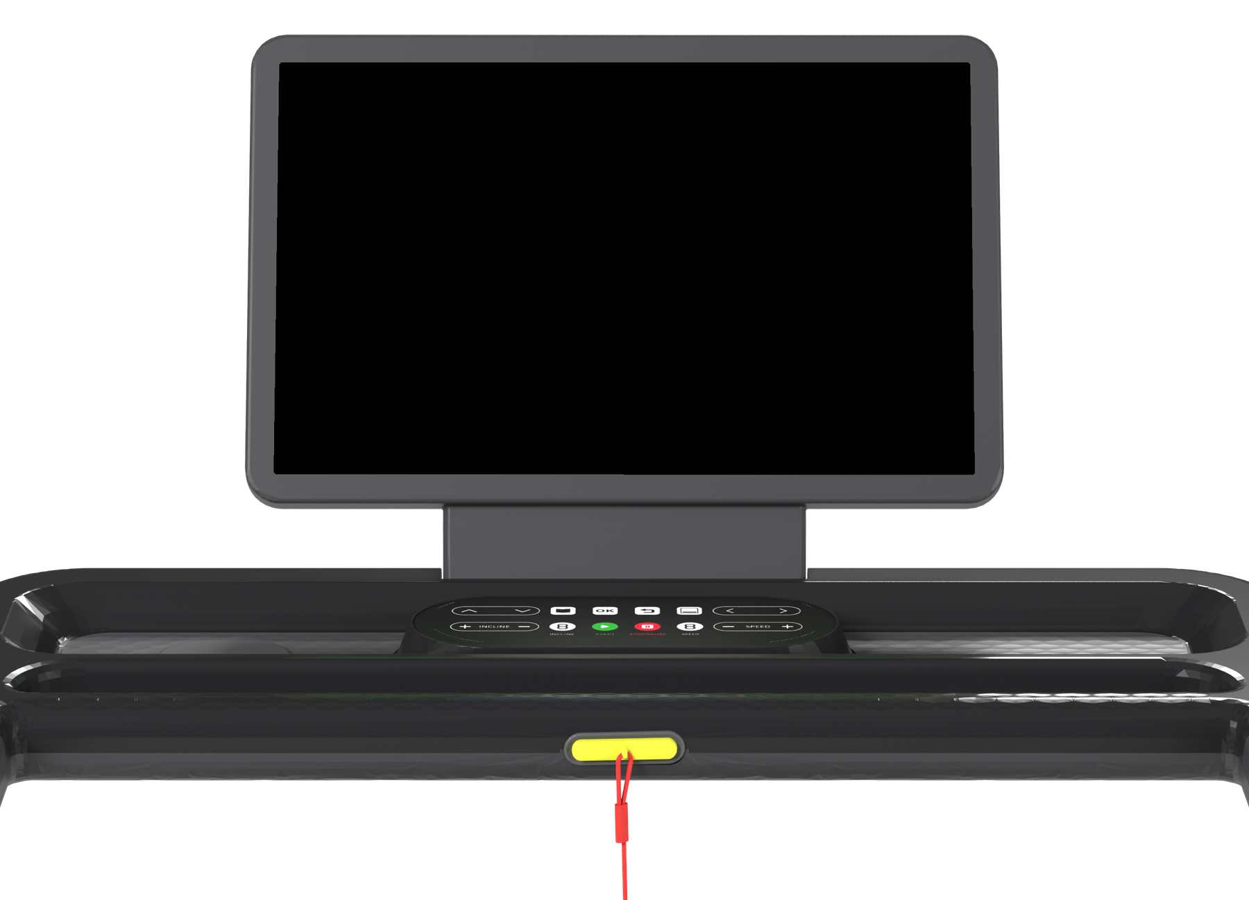 The ON:PACE KAZE 5 console and 15.6-inch touchscreen, seen at eye level