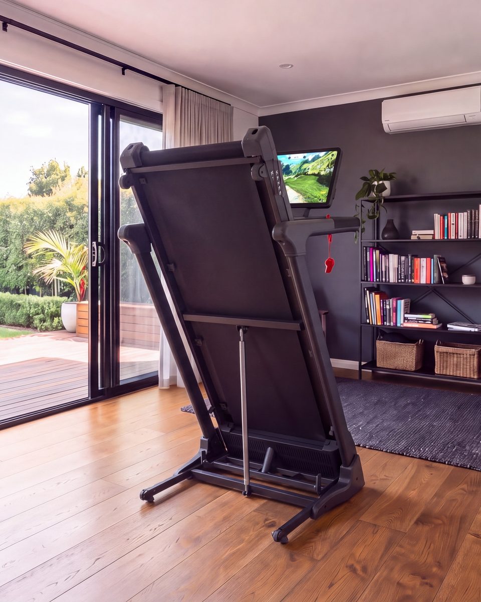 The same KAZE 5 folded upright in the same room