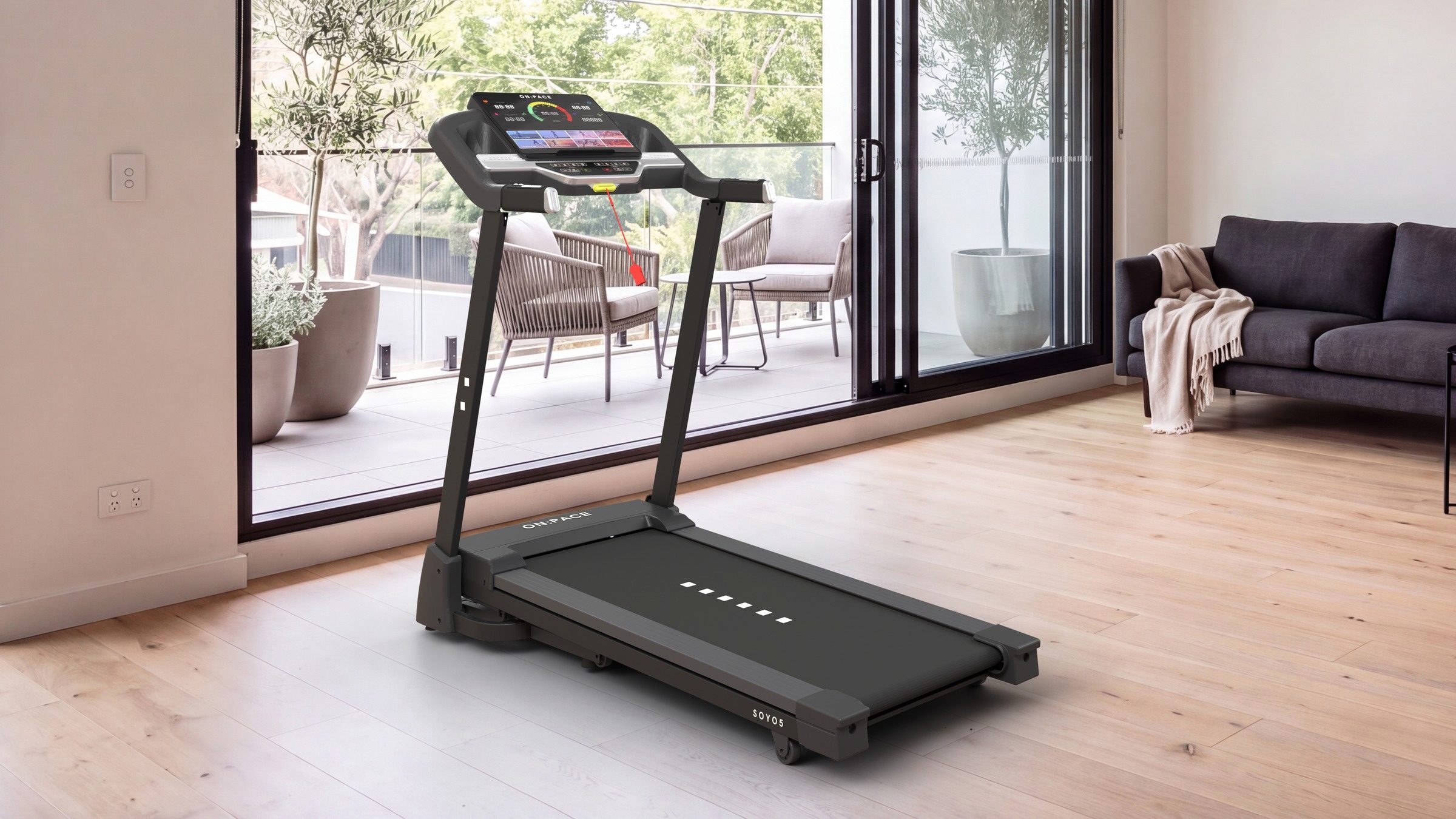 The ON:PACE SOYO 5 in a room with a view of the garden